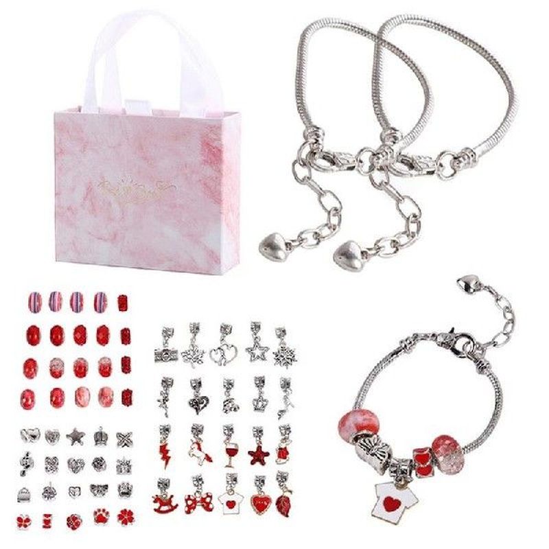 Charm Bracelet Making Kit Colorful Beads For DIY Friendship