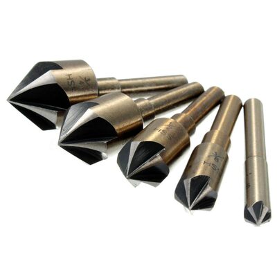 5Pcs Drill bit combination 82degree Angle Zero Flute Counter