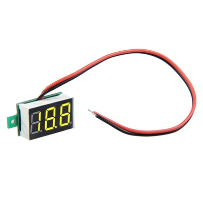 LED Volt Meter Gauge DC 2.5-30V Yellow LED 3-Display Panel M