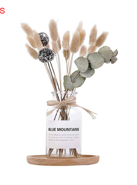 2 Pieces Dried Flower Set Dry Wheat Bunch Decor Home Table