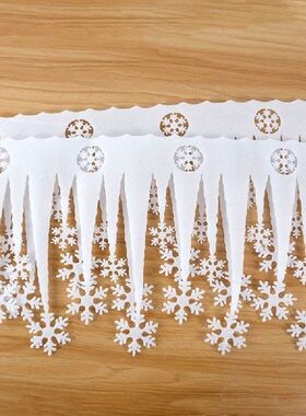 2Pcs 32x58cm Christmas Foam Snowflake Ice Strip Winter