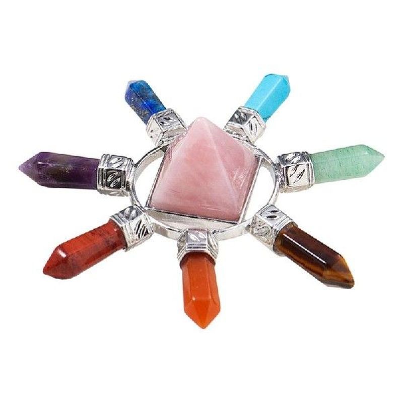 Crystal Pyramid Prism Natural Energy Pyramid Pink Healing