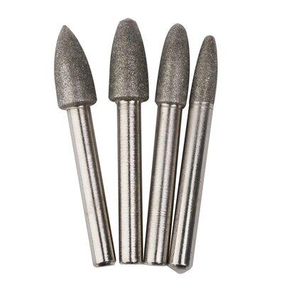 4 pcs diamond rod 6 mm Coating Grinding Burrs Bits 6 / 8 / 1