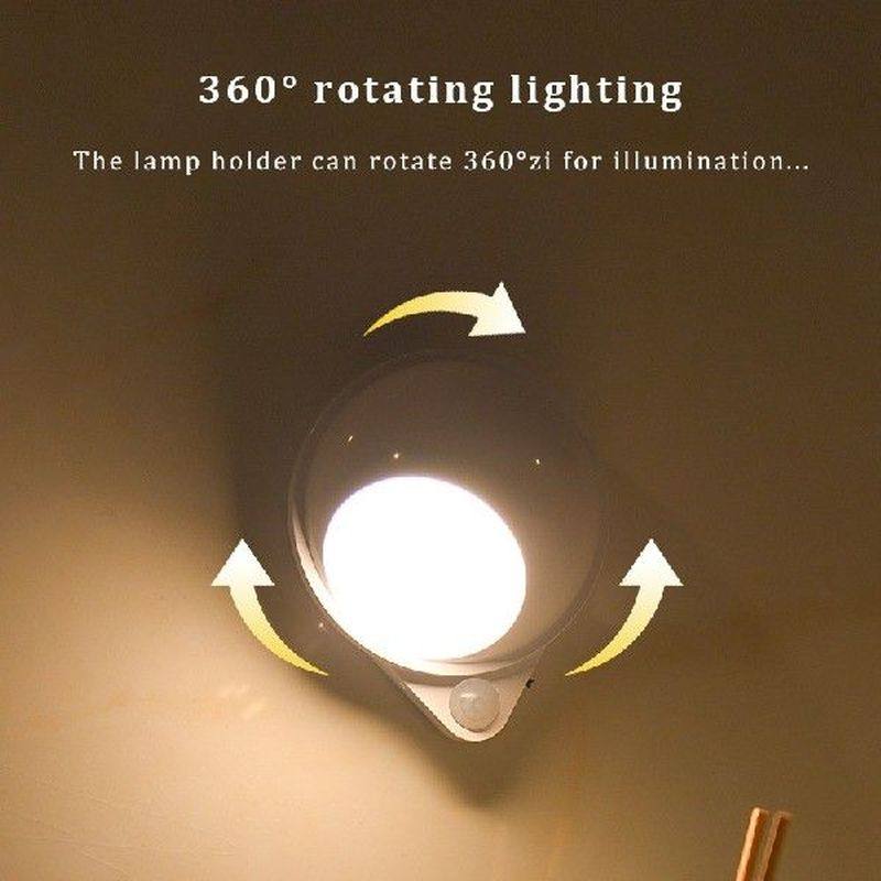 led night light motion sensor light wireless usb recharging
