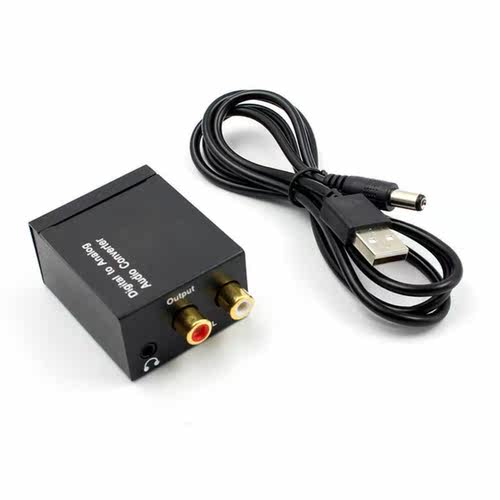DC5V Optical Coaxial Toslink to Analog Audio Converter RCA L