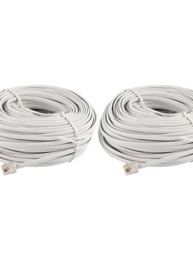 30M 98ft RJ11 6P4C Telephone Extension Cable Connector Off W