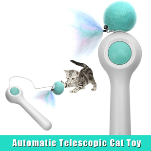 Cat Teaser Toy Stick Automatic Lifting Motion Cat Toy With