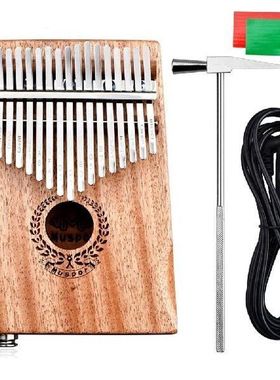 New 17 Keys EQ Kalimba Mahogany Thumb Piano Link Speaker