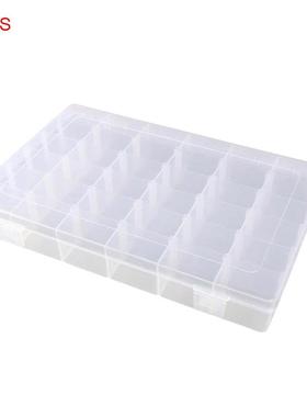 2 Pieces 36 Grids Adjustable Earrings Box Plastic Jewelry