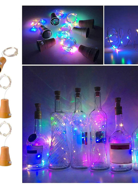 10Pack Solar Wine Bottle Lights 20 LED Solar Cork String