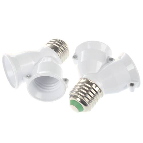 12-Pack E27 Male to 2 Female Y Shape LED CFL Light Bulb Base