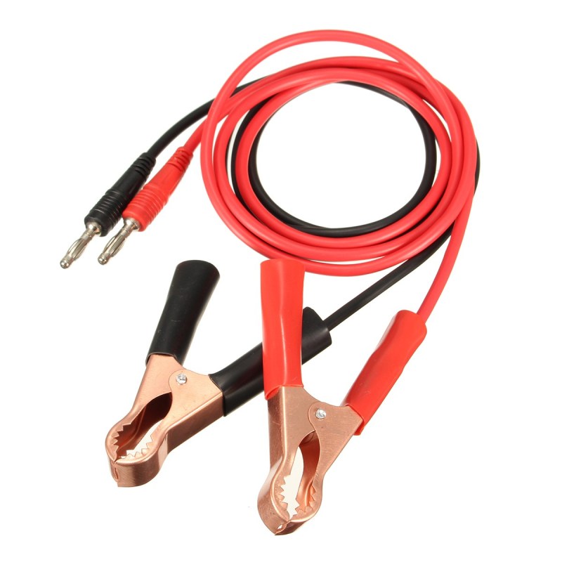 2Pcs Banana Plug to 80mm Car Battery Clip Clamp Power Alliga