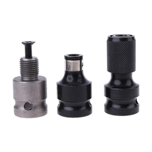 3pcs/set 1/2 Inch Square To 1/4 Inch Hex Ratchet Socket Wren