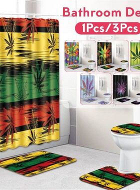 Fashion Maple Leaf Pattern Waterproof Polyester Shower