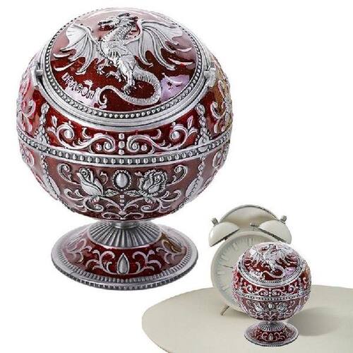 Retro Ashtray With Lid Metal Portable Cigarettes Ashtray