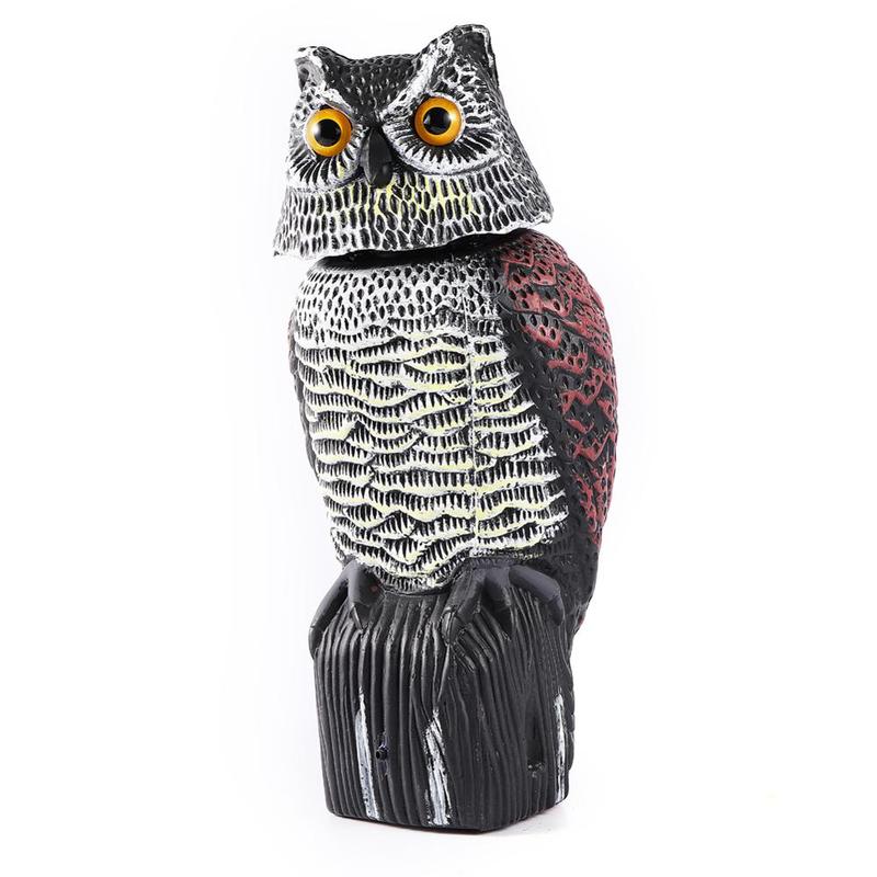 360° Rotating Head Owl Hunting Decoy Protection Repellen