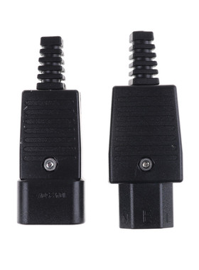 2pcs 250V 10A Power Connector IEC 320 C14 Plug to C13 Socket