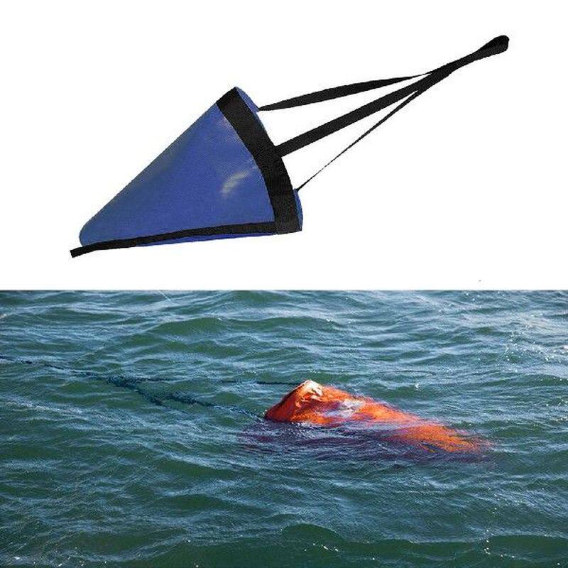 sock sea anchor drogue float leash sea brake system for