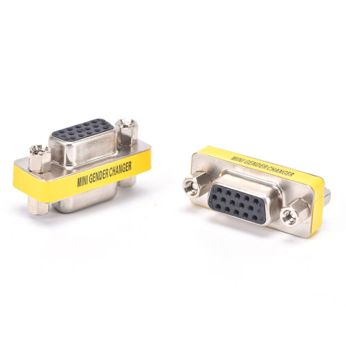 2pcs Female To Female VGA HD15 Pin Gender Changer Convertor