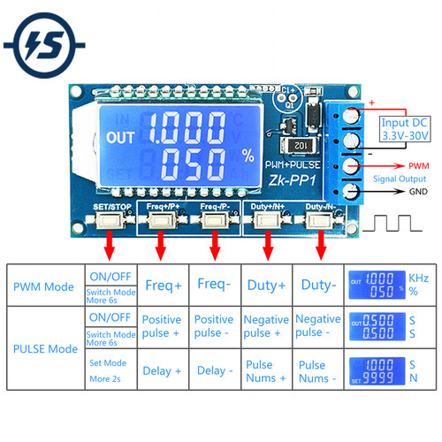 DC 3.3V-30V 1-Channel 1Hz-150KHz Dual Mode Signal Generator