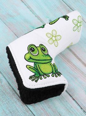 Golf Putter Cover with Frog & Clover Pattern Blade Cente