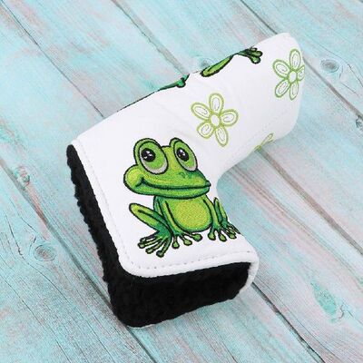 Golf Putter Cover with Frog & Clover Pattern Blade Cente