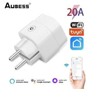 Tuya WIFI 20A EU Smart Plug Timer Socket With Power Monitor