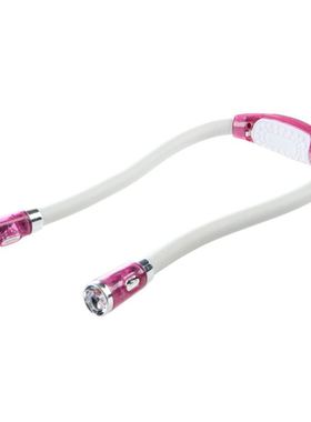 LED Flex Neck Reading Book Light Huglight (Pink 4 Modes)