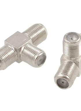 5 Pcs F Type Female 3 Ways Joiner Adapters for Antenna Cable