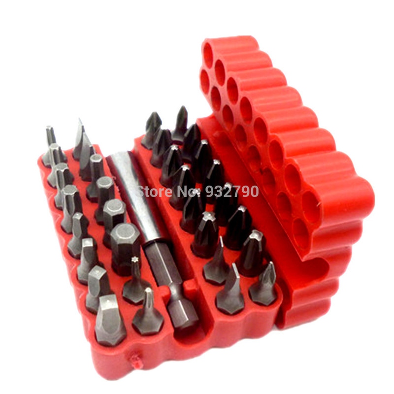 Bit Set 33pcs Security Tool Drill Holder Torx Star Hex  Secu