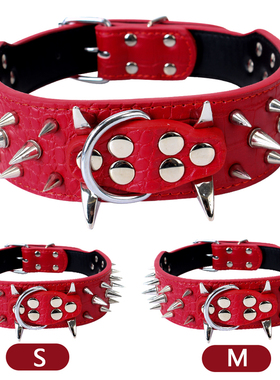 Studded Dog Collars Round Spikes Collars Dog Accessories