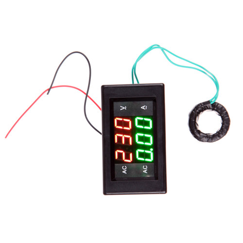 Volt Ampere Amp Meter Voltmeter Guage AC 100-300V/200A Black