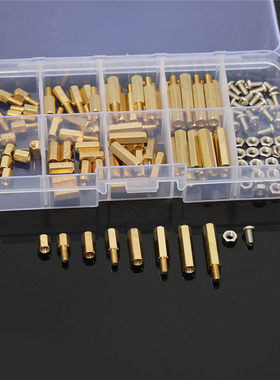120PCS Brass M3 Brass Spacer Standoffs Nut Screws MaleTo Fem