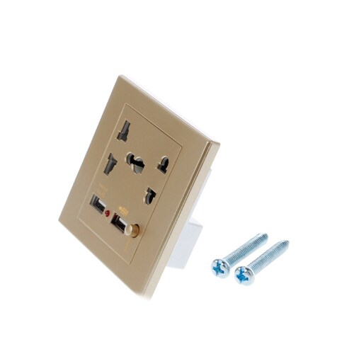USB LED Charger Station Socket Adapter Power Outlet On/Off S