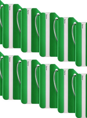 Hot 12Pcs Luggage Tags Business Card Holder Aluminium Metal