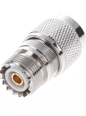 Silver Straight N Male to UHF SO239 Female Jack Coax Adapter