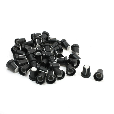40 pcs 6mm Shaft White Potentiometer Volume Tone Knob rotary