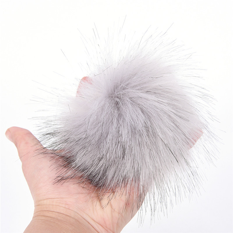 Rabbit Fur Ball Puff Keychain Fur Pompons Fluffy Keychain Ke