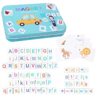 Wooden Magnetic Letters Numbers Toys Fridge Magnets