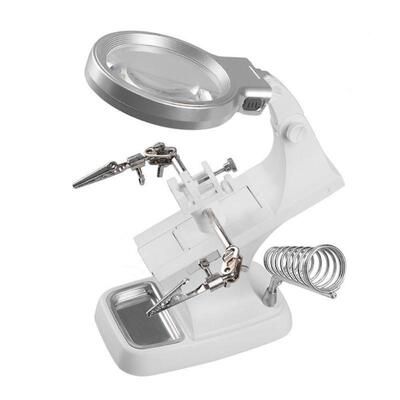 3X 4.5X Welding LED Loupe Magnifier Magnifying Glass Alligat