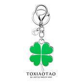 创意四叶草钥匙扣高级感好运常伴汽车钥匙挂件ins潮学生包包配饰