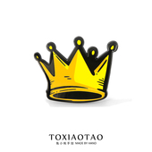 卡通涂鸦风格 小众设计感金属别针百搭包包配饰品 皇冠徽章胸针个性