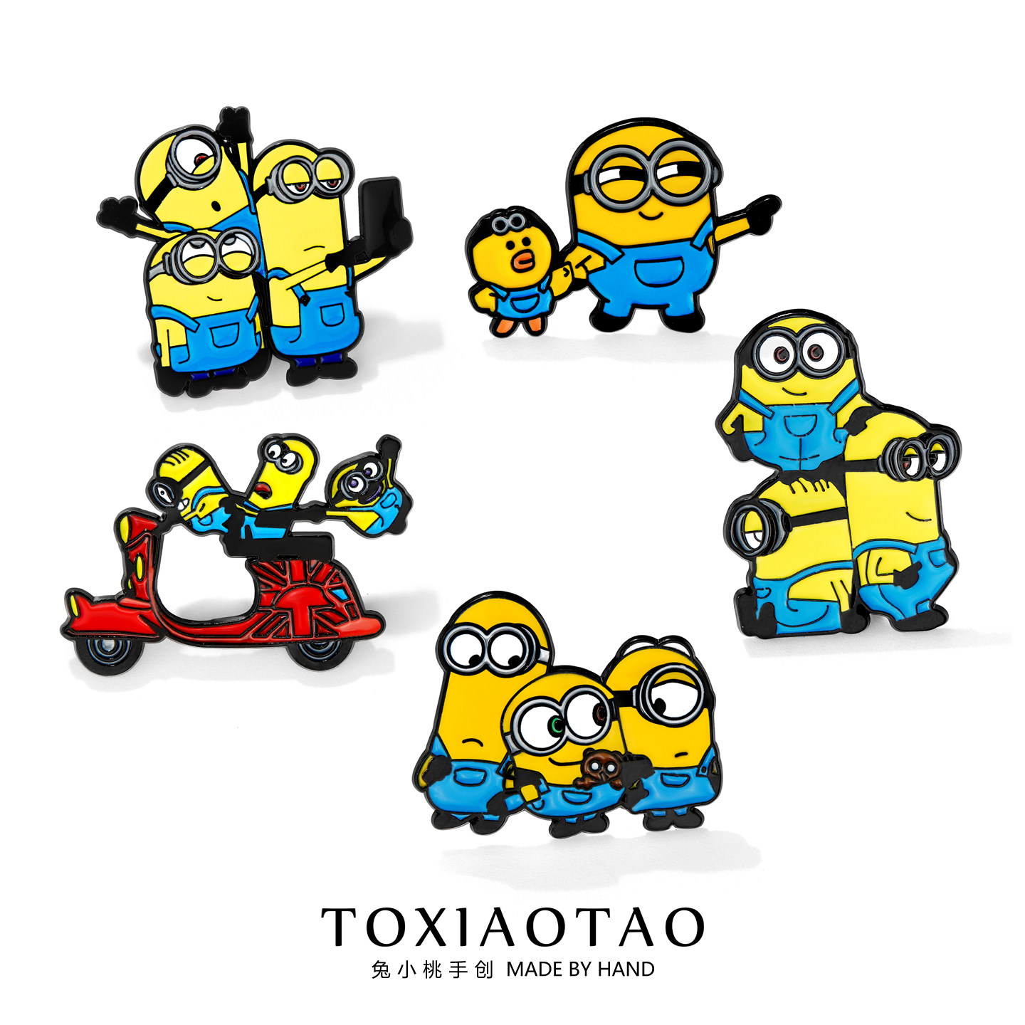 正款小黄人三兄弟迷你徽章卡通个性衣服包包扣针配饰可爱百搭胸针,饰品/流行首饰/时尚饰品新,胸针,淘宝优惠券,粉丝福利购,淘宝优惠卷