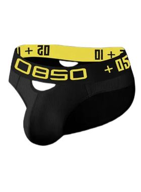 【买家实拍】性感前后镂空内裤低腰紧身囊袋露裆三角裤薄款螺纹棉