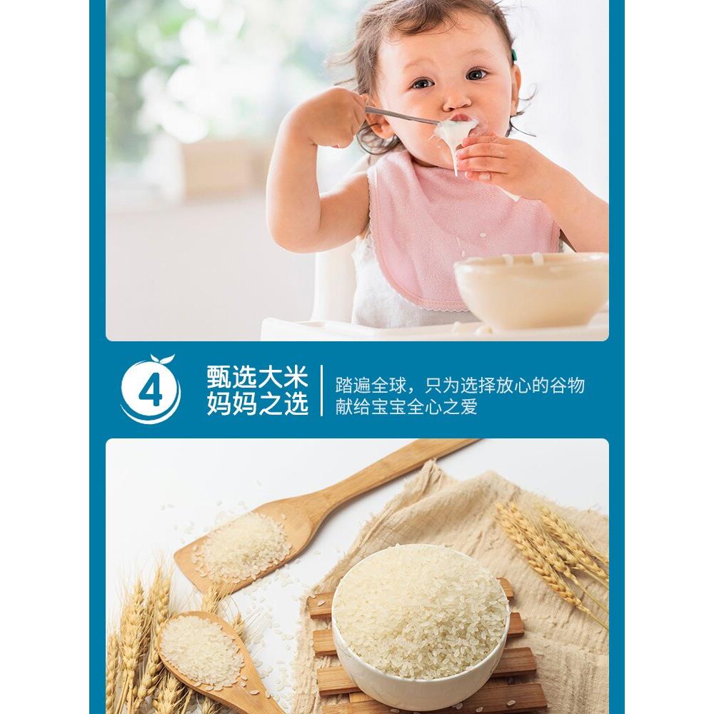 美国gerber嘉宝米粉ROS钙镁锌婴儿高口铁二三宝段米宝辅食进糊米