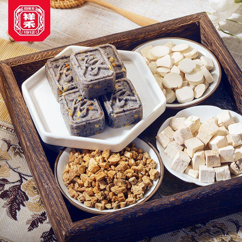 JCA祥禾饽饽铺茯苓党闲参山药核实桃黑芝麻坚糕果八珍糕芡点心休