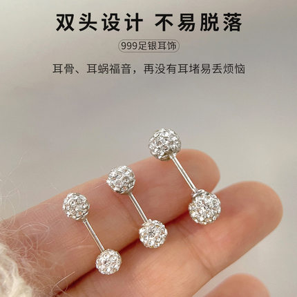 999纯银耳钉女小众设计感高级轻奢气质耳环2025新款爆款耳饰