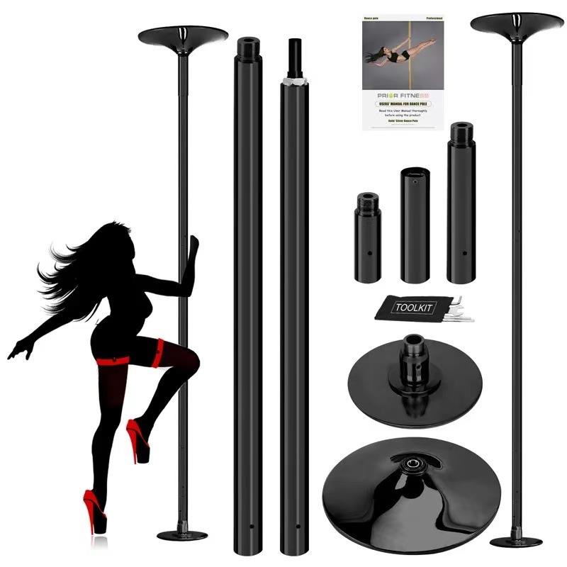 黑色烤漆喷塑钢管舞钢管旋转固定活动移动舞蹈室跳舞管健腹杆