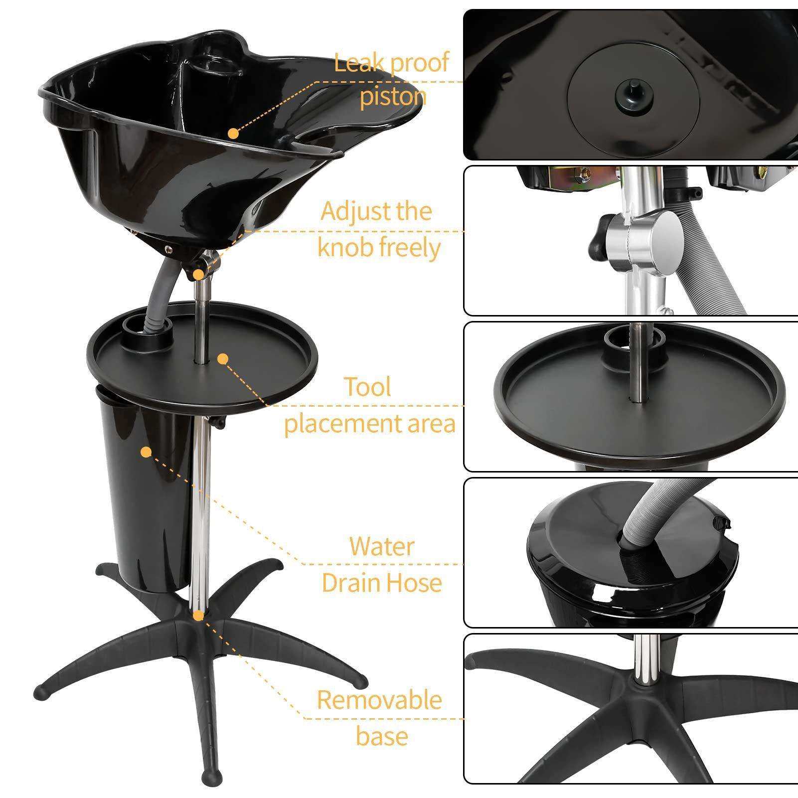 新款大号洗头盆带桶带盘子可调节冲水盆现代简约多功能按摩盆