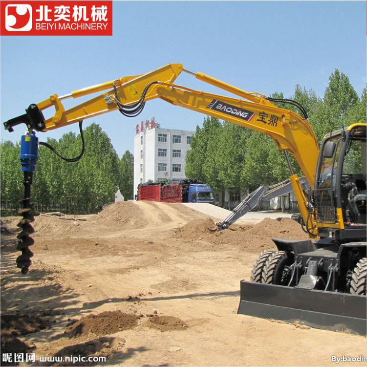 小型电线杆光伏螺旋打桩钻机